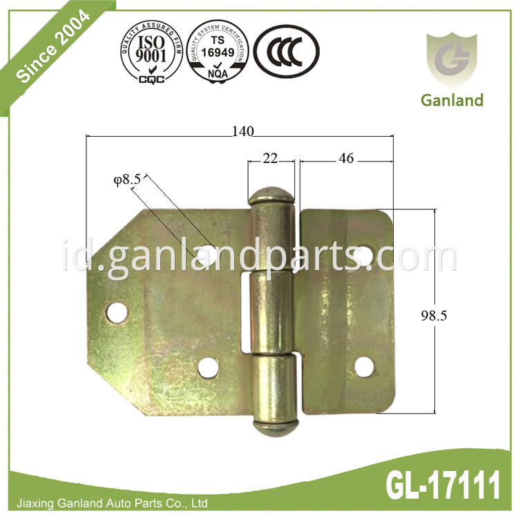 Steel back flap hinge gl-17118